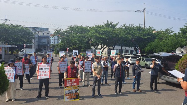 JIBS제주방송 본사 앞 JIBS지부 투쟁 결의대회